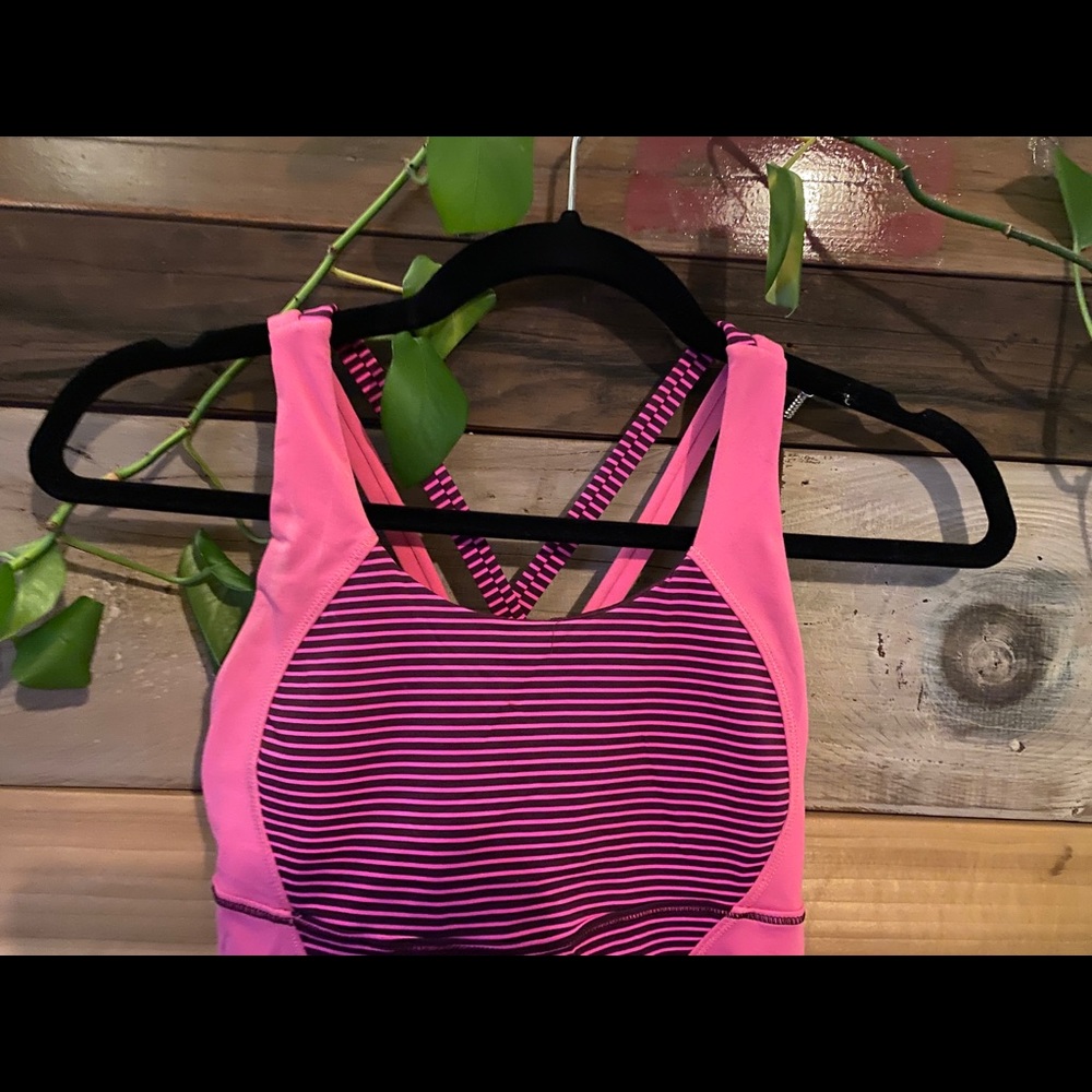 LULULEMON Pink Workout Tank (w/ Built In Bra) - Picture 2 of 5